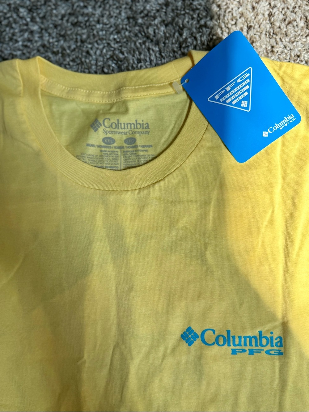 Columbia PFG Yellow Logo Tee